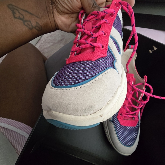 Coach Women's Pink and Cream Sneakers - Picture 9 of 10